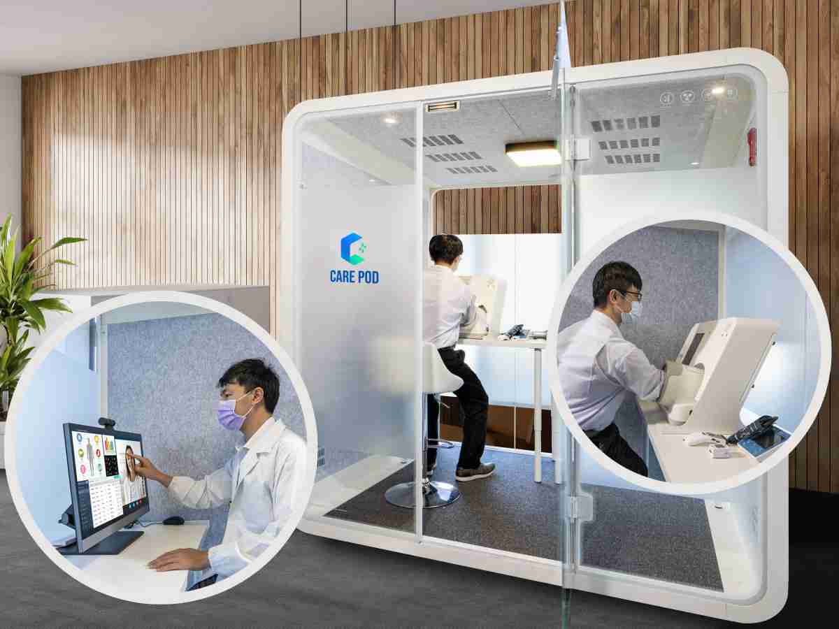 达擎于医疗科技展中展出＂远距诊疗舱＂，，，以因应医疗数字化及社会高龄化趋势下、、、复诊及慢性病患等族群对于远距看诊需求逐渐升高所推出的创新整合方案。。。。多功能合一、、、、高隐私性的远距诊疗舱可根据病患端与医师端的不同需求，，提供弹性化及客制化功能，，，，节省医生和病患的精力及时间