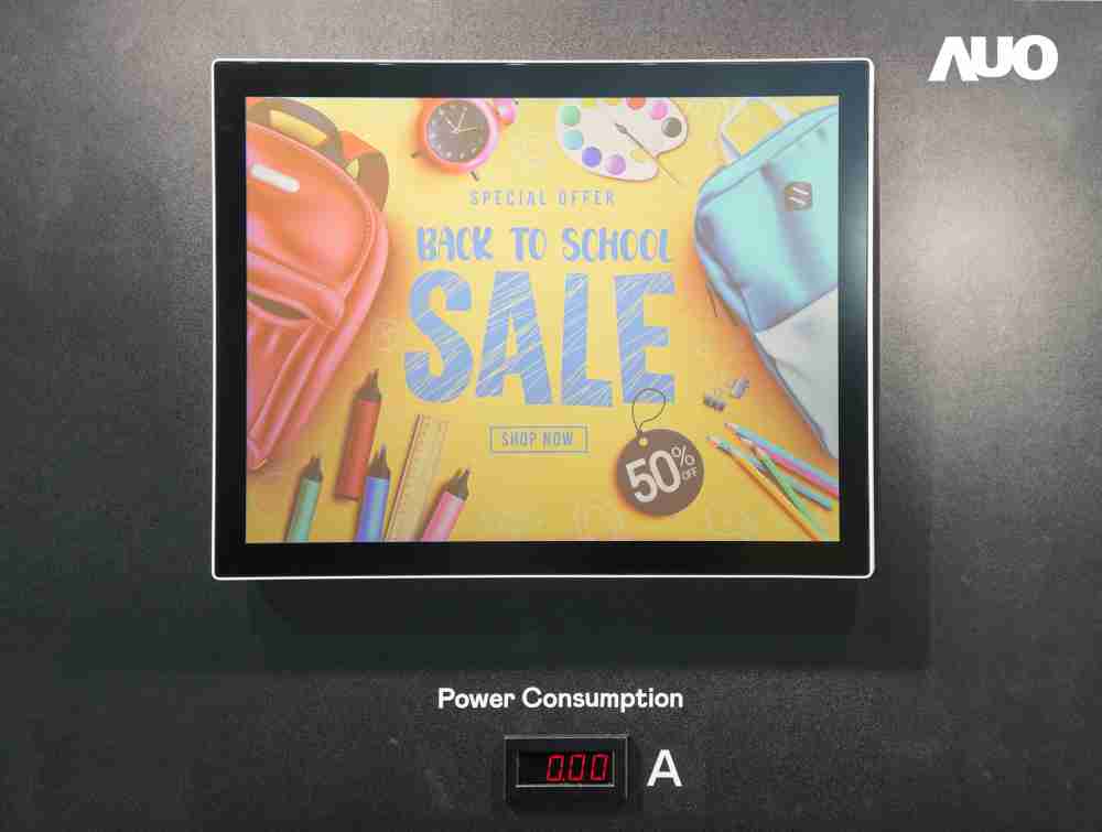 口袋牛店展示胆固醇液晶超低耗能户外全彩显示器，，，，ChLC（胆固醇液晶）以双稳态技术使静态显示零功耗，，，具省电、、高彩度、、、环保的特性，，，，还整合软硬件系统解决方案，，，可透过单一云端平台管理